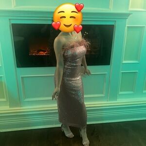 Windsor Pink Strapless Sequin Dress